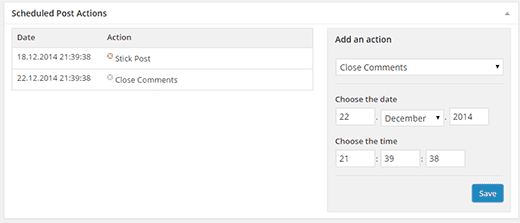 scheduling-actions
